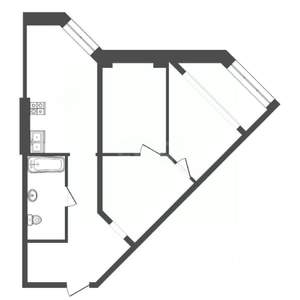 2-к квартира, вторичка, 62м2, 2/12 этаж