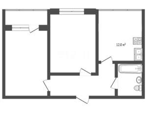 2-к квартира, вторичка, 56м2, 10/19 этаж
