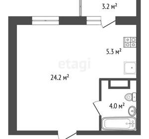 Студия квартира, вторичка, 34м2, 1/5 этаж