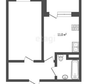 1-к квартира, вторичка, 35м2, 6/13 этаж