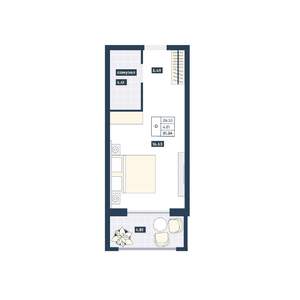 Студия квартира, вторичка, 31м2, 4/9 этаж