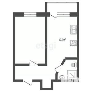 1-к квартира, вторичка, 31м2, 1/8 этаж