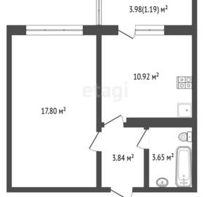 1-к квартира, вторичка, 38м2, 9/16 этаж