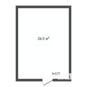 Студия квартира, вторичка, 26м2, 1/4 этаж