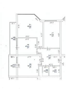 3-к квартира, вторичка, 87м2, 4/23 этаж