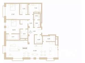 2-к квартира, вторичка, 145м2, 5/7 этаж