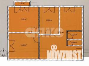 3-к квартира, вторичка, 55м2, 4/5 этаж