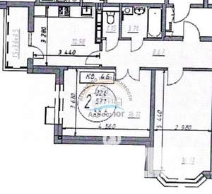 2-к квартира, вторичка, 59м2, 6/9 этаж