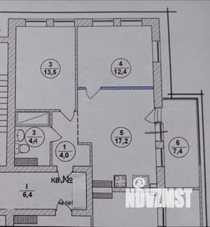 2-к квартира, вторичка, 55м2, 4/6 этаж