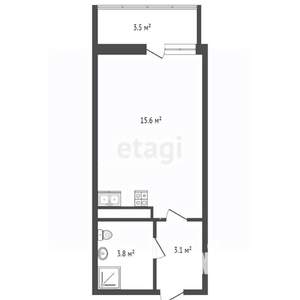 Студия квартира, вторичка, 25м2, 5/13 этаж