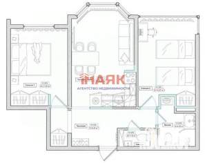 2-к квартира, вторичка, 58м2, 5/9 этаж