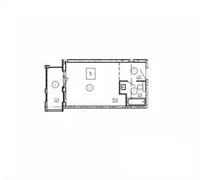 Студия квартира, вторичка, 33м2, 2/10 этаж