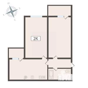 2-к квартира, вторичка, 66м2, 11/16 этаж