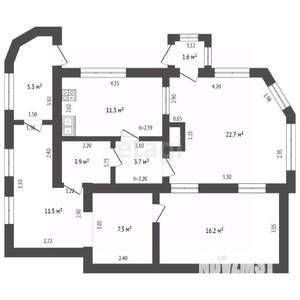 3-к квартира, вторичка, 84м2, 1/1 этаж