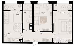 3-к квартира, вторичка, 71м2, 3/8 этаж