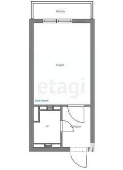 Студия квартира, вторичка, 26м2, 3/14 этаж