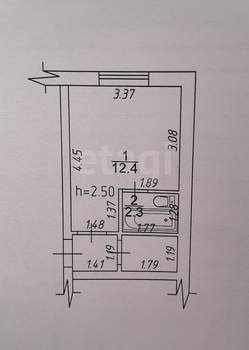 Студия квартира, вторичка, 20м2, 1/16 этаж