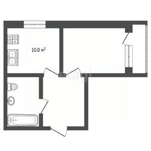 1-к квартира, вторичка, 41м2, 5/6 этаж