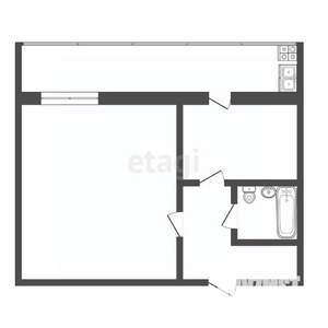 2-к квартира, вторичка, 36м2, 9/9 этаж