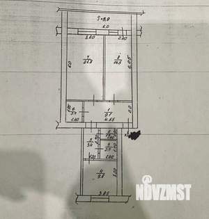 2-к квартира, вторичка, 69м2, 2/6 этаж