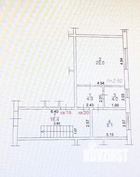 2-к квартира, вторичка, 39м2, 1/3 этаж