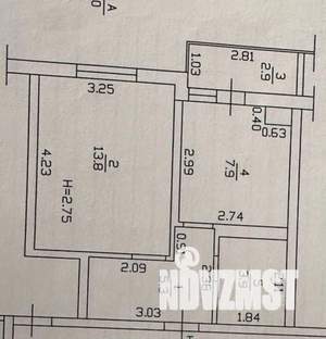 1-к квартира, вторичка, 34м2, 8/9 этаж