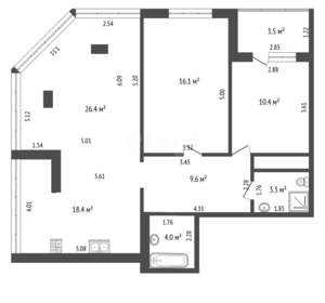 3-к квартира, вторичка, 88м2, 4/11 этаж