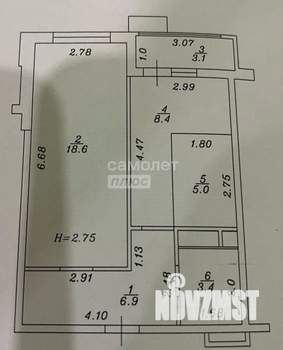 1-к квартира, вторичка, 45м2, 10/14 этаж