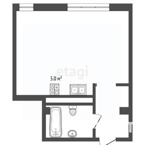 Студия квартира, вторичка, 35м2, 2/7 этаж