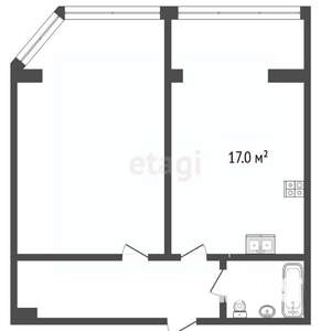 1-к квартира, вторичка, 44м2, 4/9 этаж