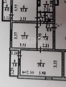 2-к квартира, вторичка, 57м2, 13/16 этаж