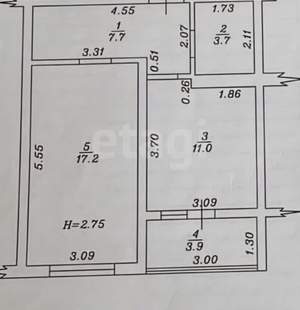 1-к квартира, вторичка, 40м2, 14/19 этаж