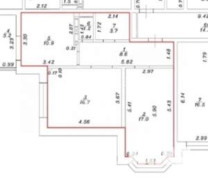 2-к квартира, вторичка, 61м2, 6/9 этаж