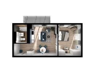1-к квартира, вторичка, 44м2, 2/7 этаж