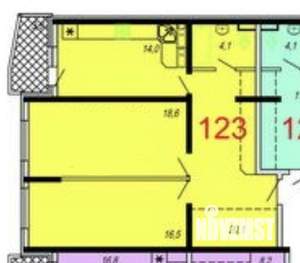 2-к квартира, вторичка, 78м2, 9/16 этаж