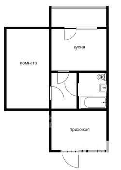 1-к квартира, вторичка, 44м2, 4/17 этаж