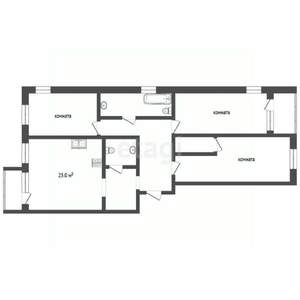 3-к квартира, вторичка, 91м2, 2/20 этаж