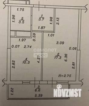 1-к квартира, вторичка, 41м2, 13/14 этаж