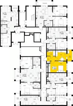 1-к квартира, вторичка, 36м2, 1/8 этаж