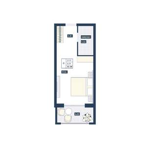 Студия квартира, вторичка, 32м2, 6/9 этаж