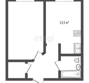 1-к квартира, вторичка, 40м2, 5/11 этаж