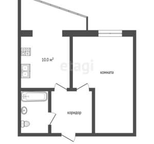 1-к квартира, вторичка, 40м2, 8/8 этаж