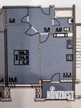 1-к квартира, вторичка, 47м2, 8/14 этаж