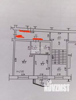 1-к квартира, вторичка, 38м2, 3/5 этаж