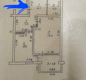 2-к квартира, вторичка, 48м2, 4/9 этаж
