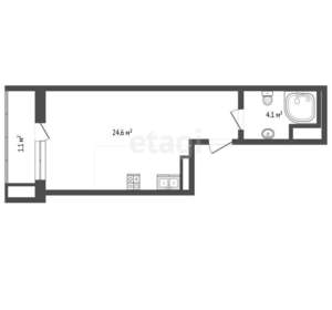 Студия квартира, вторичка, 32м2, 4/16 этаж