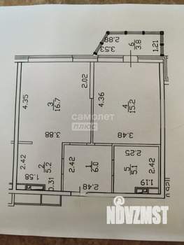 2-к квартира, вторичка, 52м2, 6/14 этаж