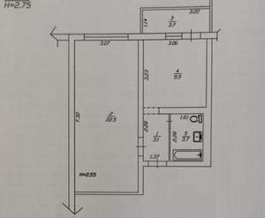 1-к квартира, вторичка, 39м2, 6/10 этаж