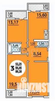 3-к квартира, вторичка, 95м2, 11/16 этаж