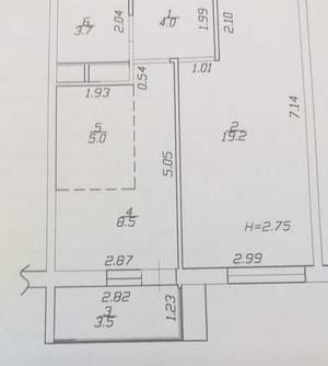 1-к квартира, вторичка, 44м2, 10/14 этаж